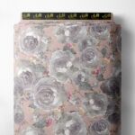 Rose flower style with grey, pink colors