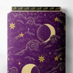 Moon mixed style with yellow, blue colors