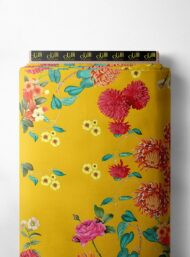 Bloom flower style with red,yellow colors