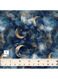 Moon ocean and sky style with blue,white colors - Image 5