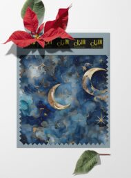 Moon ocean and sky style with blue,white colors - Image 6