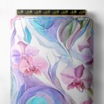 Rose flower style with pink,blue colors