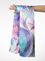 Rose flower style with pink,blue colors - Image 3