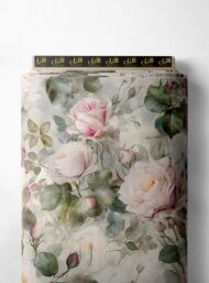 Rose flower style with pink,green colors