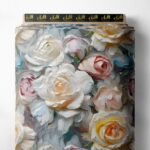 Rose flower style with white,pink colors