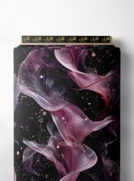 Petal flower style with pink, black colors