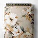 Petal flower style with brown, white colors