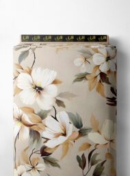 Petal flower style with brown, white colors