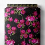 Rose flower style with pink,green colors