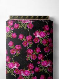 Rose flower style with pink,green colors