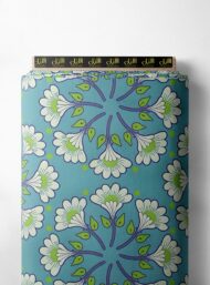 Leaf flower style with blue,green colors