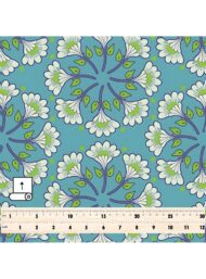 Leaf flower style with blue,green colors - Image 5