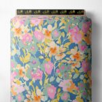 Leaf flower style with pink,green colors