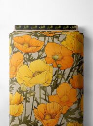 Bloom flower style with orange,yellow colors