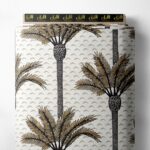 Palm flower style with brown,black colors