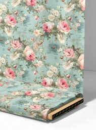 Rose flower style with pink,green colors - Image 4