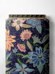 Petal flower style with blue,orange colors