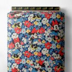 Bloom flower style with red,blue colors