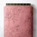 Bloom flower style with pink, black colors