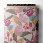 Petal flower style with pink,green colors