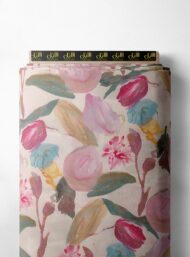 Petal flower style with pink,green colors