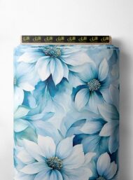 Petal flower style with blue,white colors