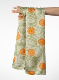 Petal flower style with orange,green colors - Image 3