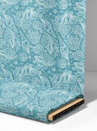 Shell ocean and sky style with blue, white colors - Image 4