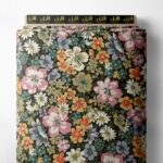 Bloom flower style with pink,green colors