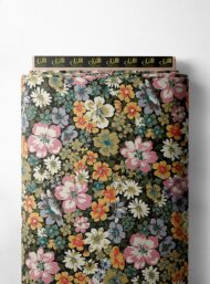 Bloom flower style with pink,green colors