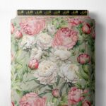 Petal flower style with pink,green colors