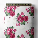 Rose flower style with pink,green colors