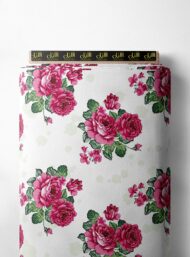 Rose flower style with pink,green colors