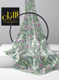 Petal flower style with green,pink colors - Image 2