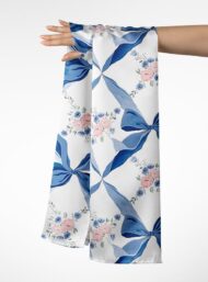 Bow flower style with blue,pink colors - Image 3