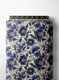 Petal flower style with blue,white colors