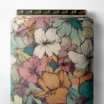 Petal flower style with pink,green colors