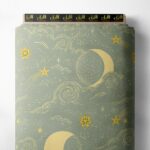 Moon nature style with grey, yellow colors
