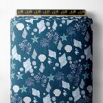 Shell ocean and sky style with blue, white colors