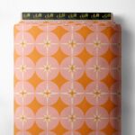 Star flower style with orange, pink colors