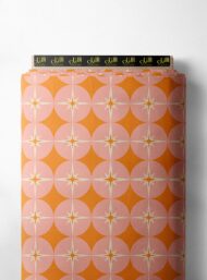 Star flower style with orange, pink colors