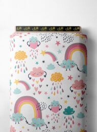 Rainbow mixed style with pink,blue colors