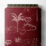 Palm nature style with red, white colors