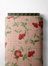 Leaf flower style with red,green colors