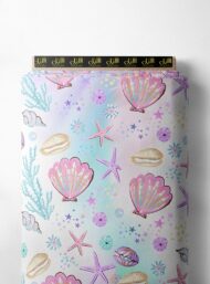 Shell ocean and sky style with pink,blue colors