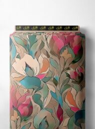 Petal flower style with pink,green colors