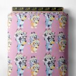 Dog animal style with blue,pink colors