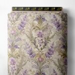 Petal flower style with purple,green colors