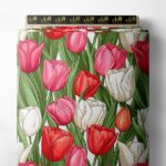 Tulip flower style with red,pink colors