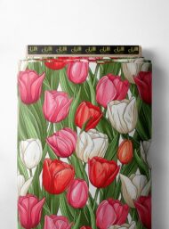 Tulip flower style with red,pink colors